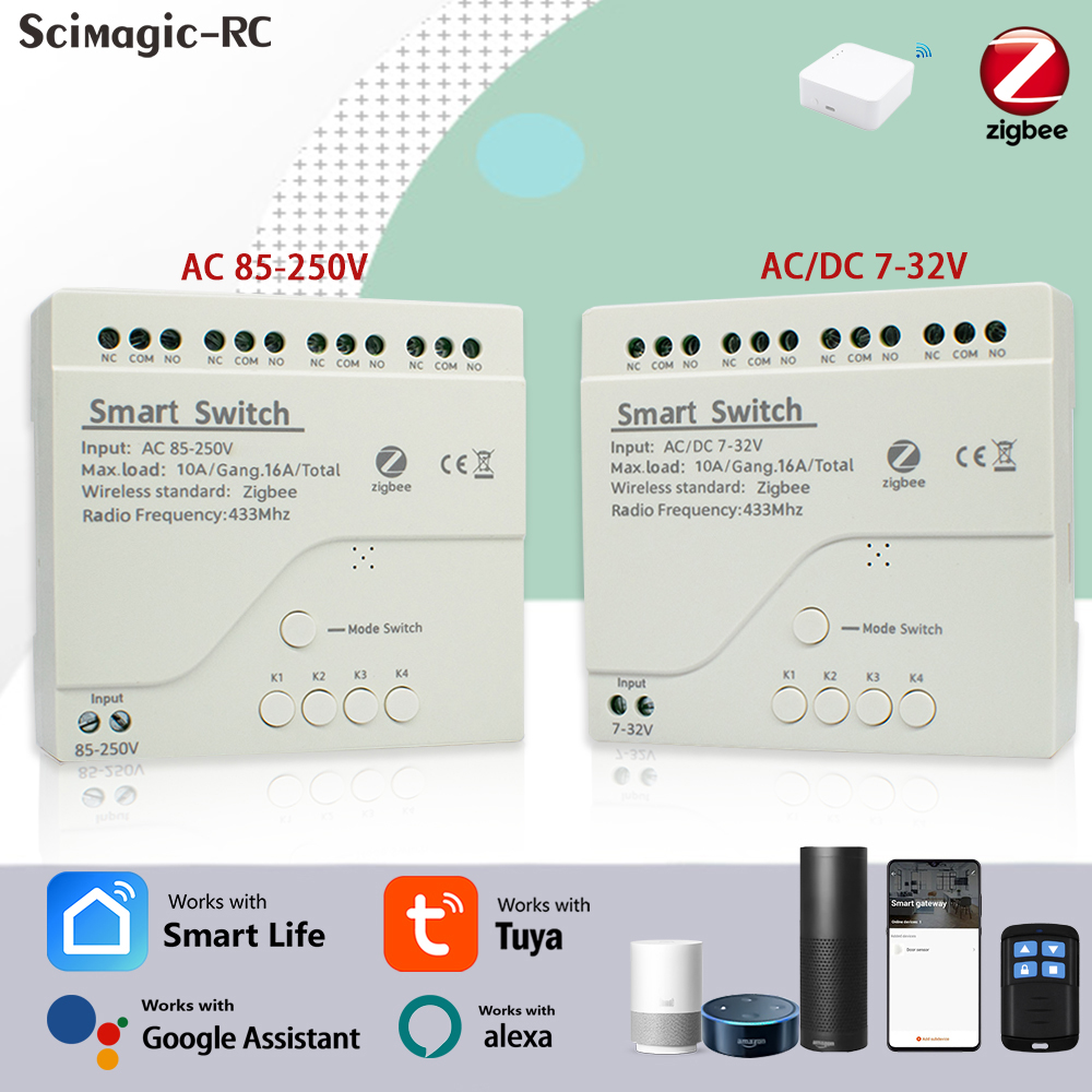 Smart Relay Tuya - 4CH Zigbee Tuya Smart Home Relaismodule