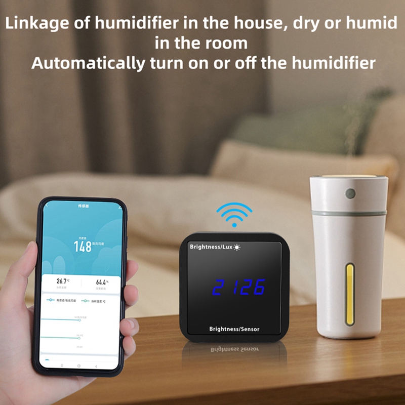 Tuya Smart - Tuya ZigBee Lichtsensor Helderheidsdetector met temperatuur-vochtigheidsdetectie