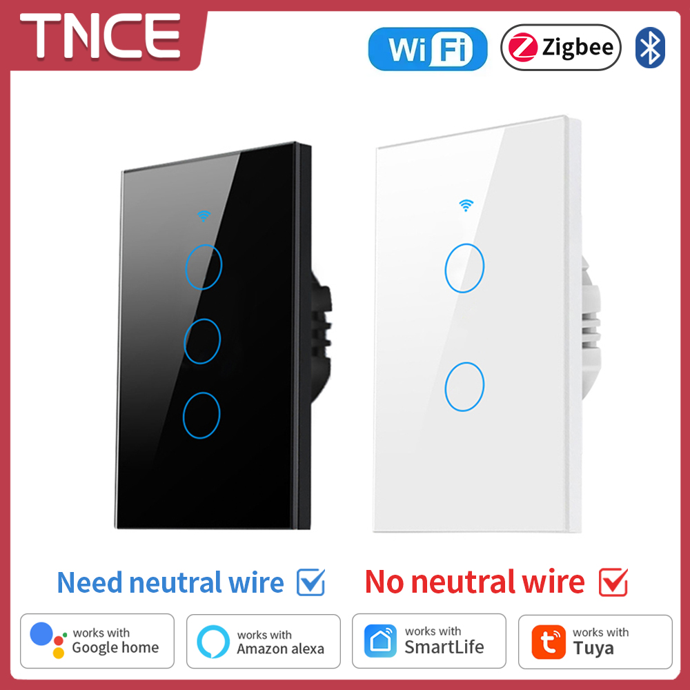 Smart Relay Tuya - Tnce Tuya Wifi/Zigbee Slimme Lichtschakelaar, Neutrale