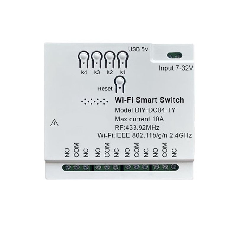 Tuya 4 Channel - Betrouwbare Tuya Wifi 4-kanaals slimme schakelmodule