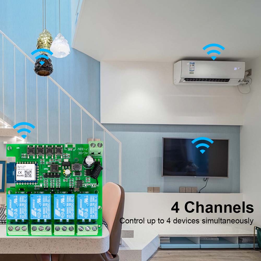 Slimme afstandsbediening Wifi  - Tuya 4 Channel recensie en prijs